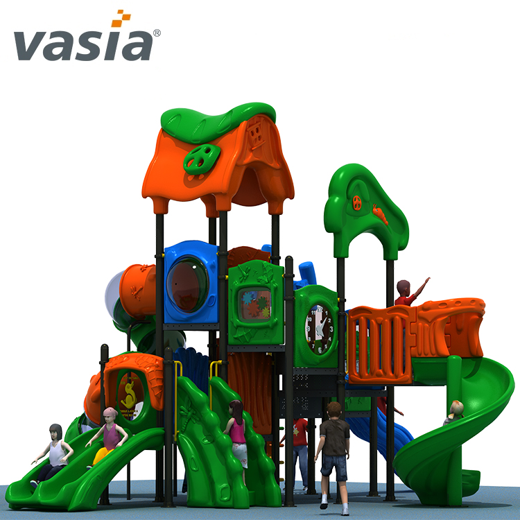 Fabricante de Vasia China niños deslizantes Escalar juego de plástico al aire libre