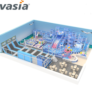Vasia Best Kids Play Area Equipo de juegos infantiles para interiores con trampolín y gran tobogán para interiores